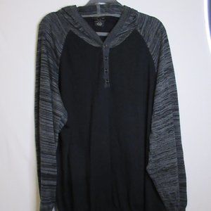 4XL Ribbed Long Sleeve Hooded Sweater